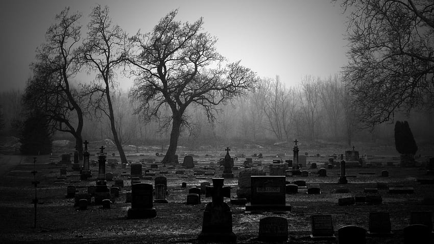 Przerażający cmentarz, nawiedzony cmentarz Tapeta HD
