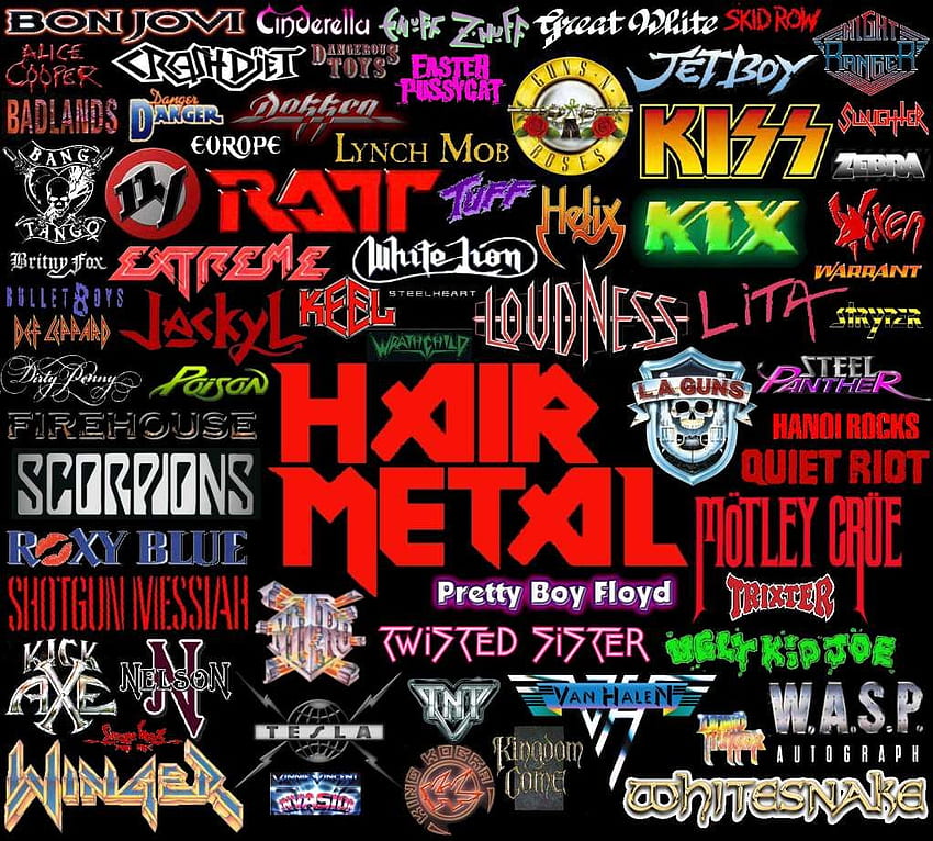 Ranker geht weit über Top-10-Listen hinaus mit tiefen Rankings zu allem, über die alle abstimmen. Hair-Metal-Bänder, Metal-Band-Logos, 80er-Hair-Metal HD-Hintergrundbild