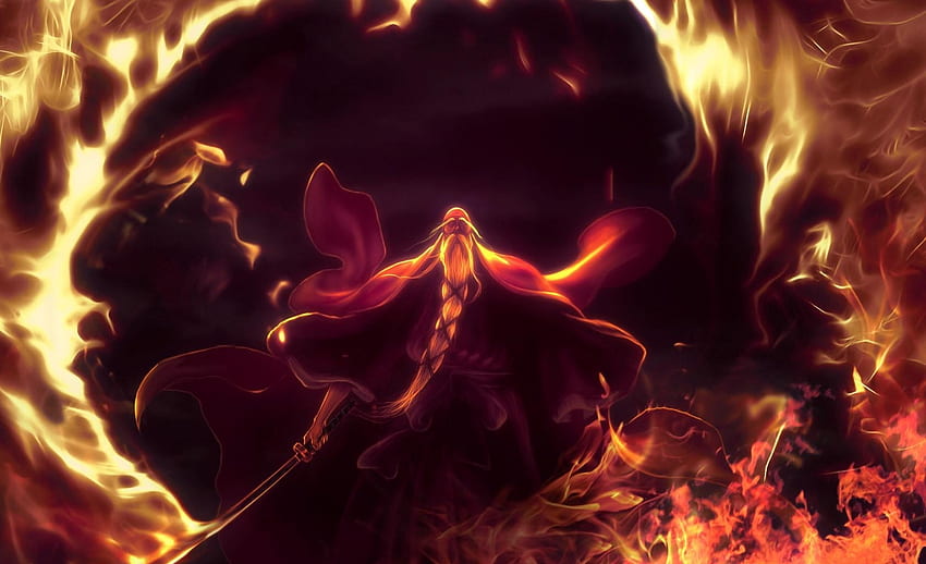 Fantasy, Fire, Flame, Old Man, Magician, Magus, Sword HD wallpaper