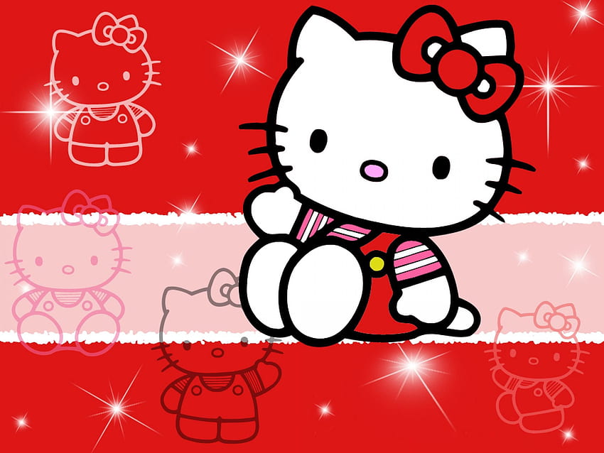 Hello Kitty Dia dos Namorados, Hello Kitty Heart papel de parede HD