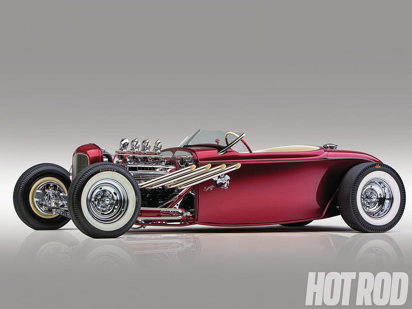 ’32 Ford Roadster, classic, 1932, hot rod, white walls HD wallpaper