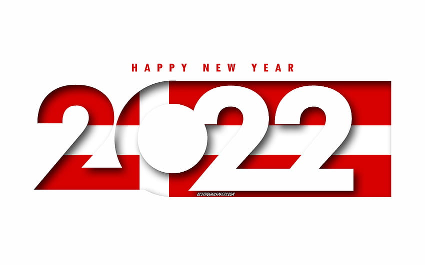 Happy New Year 2022 Denmark, white background, Denmark 2022, Denmark 2022 New Year, 2022 concepts, Denmark, Flag of Denmark HD wallpaper