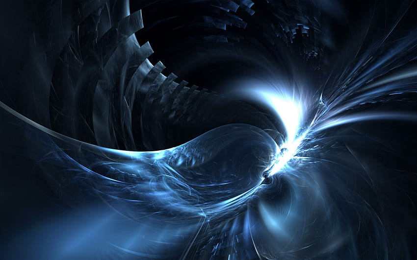 Dark Blue Abstract 2020, Black And Blue Abstract Hd Wallpaper 