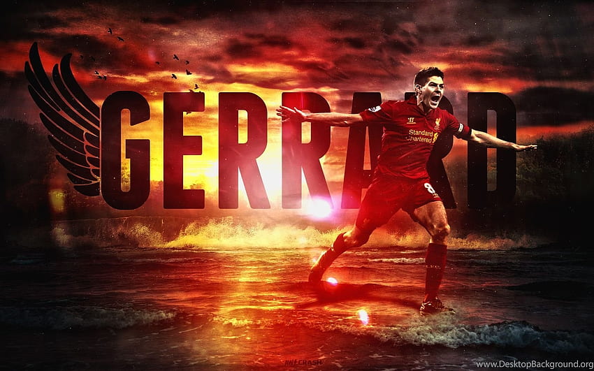 Download Steven Gerrard Liverpool Football Club Captain Wallpaper |  Wallpapers.com