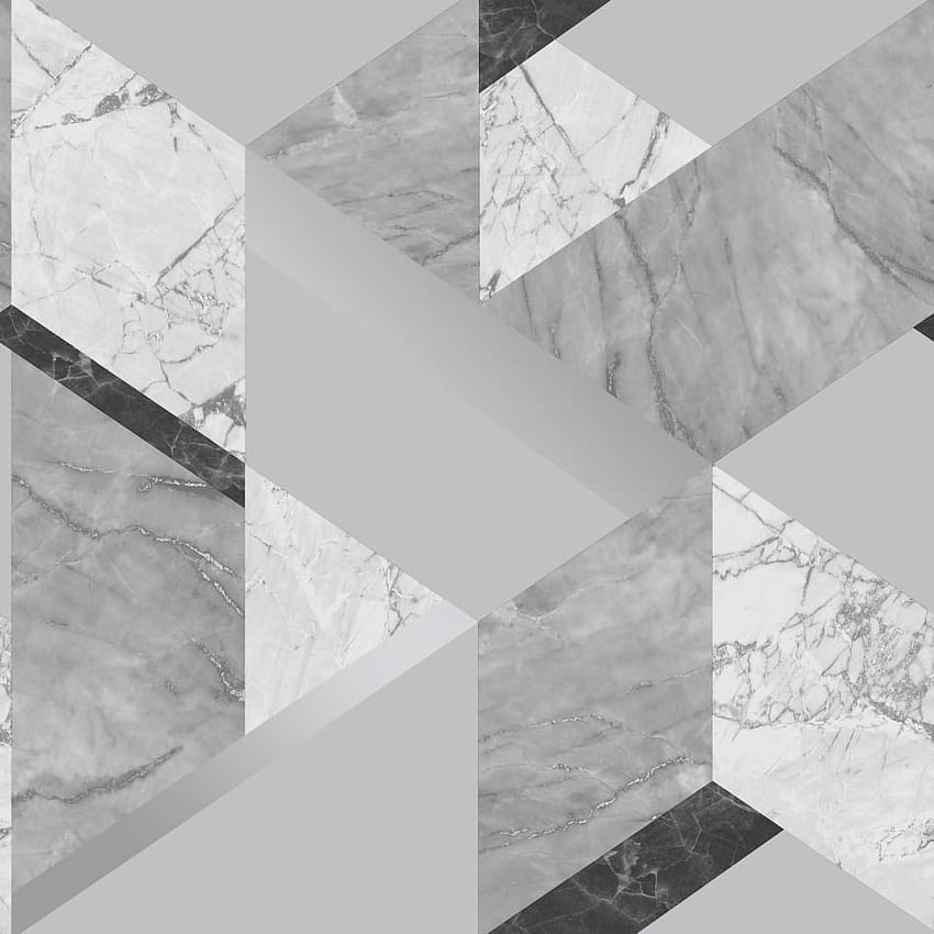 Marblesque Grey / Silver Marble Geo, White and Grey HD phone wallpaper