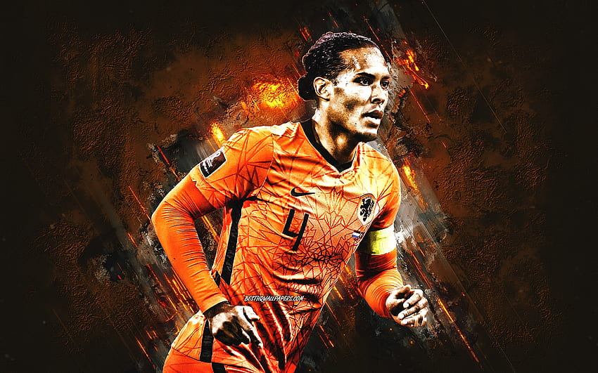 Virgil van Dijk, football, van dijk, virgil, soccer, holland, orange, netherlands HD wallpaper