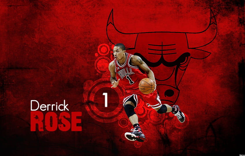 Derrick Rose, Derrick Rose Chicago Bulls HD duvar kağıdı