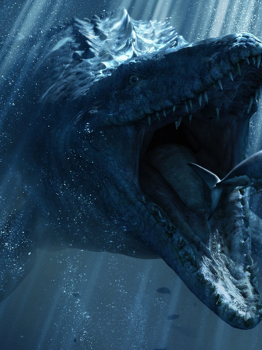 Jurassic World, Shark, Underwater, Monster, Dinosaur for Apple iPad Mini, Apple IPad 3, 4 HD phone wallpaper