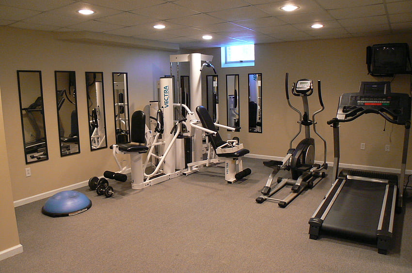 Black and White Home Gym with Graphic Hand Painted Wall  Contemporary   Media Room  Sherwin Williams Jogging Path