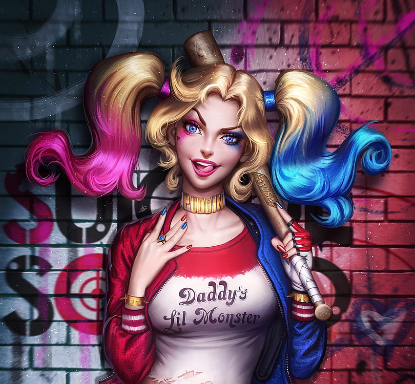 Harley Quinn, bela vilã, personagem da DC papel de parede HD