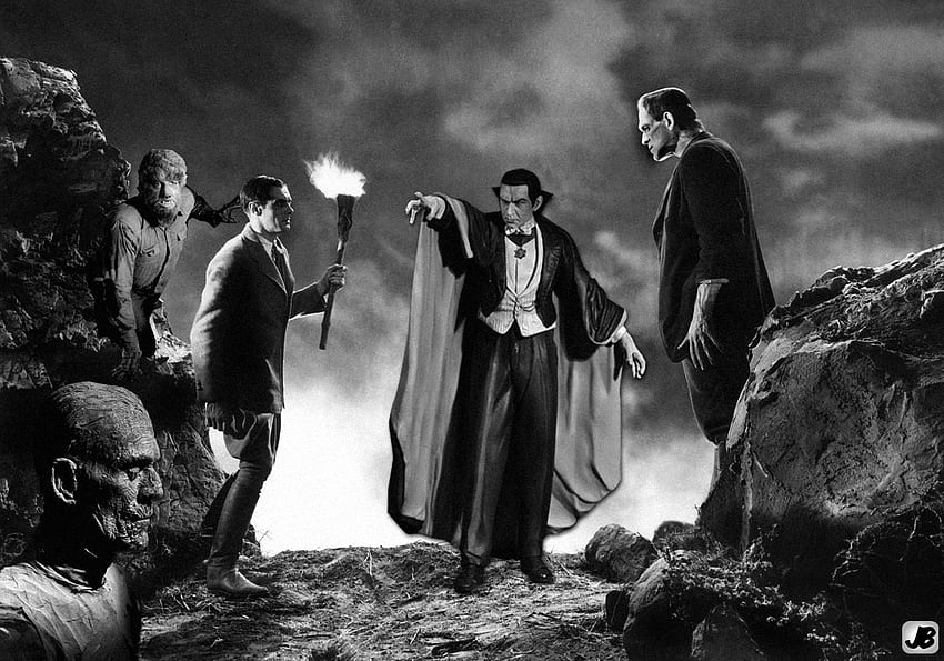 Universal Monsters and Background, Monsters Halloween HD wallpaper