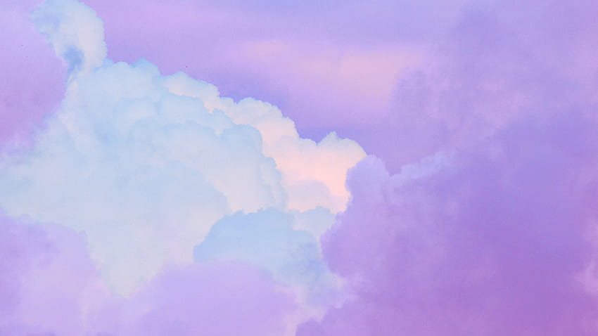 Cloud Sky Arte viola, cielo blu e viola Sfondo HD