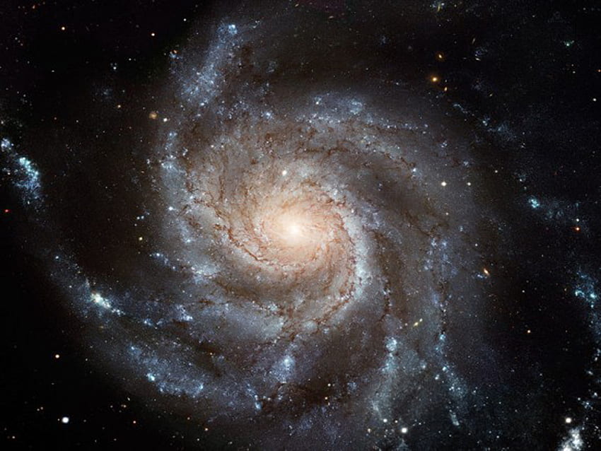 Спирална галактика М101, космос, Хъбъл, галактика HD тапет