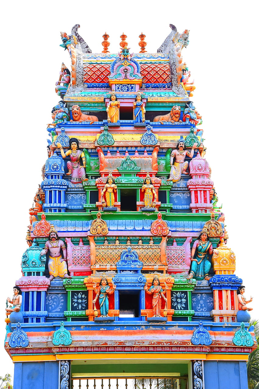 stock of colour full, Hindu temple, indian temple, Tamil Temple HD phone wallpaper