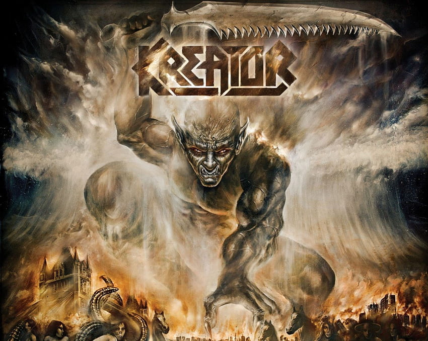 Kreator - Phantom Antichrist, miecz, niemiecki, czaszka, zło, kreator, demon, zespół, ciężki, muzyka, logo, metal, niemcy Tapeta HD