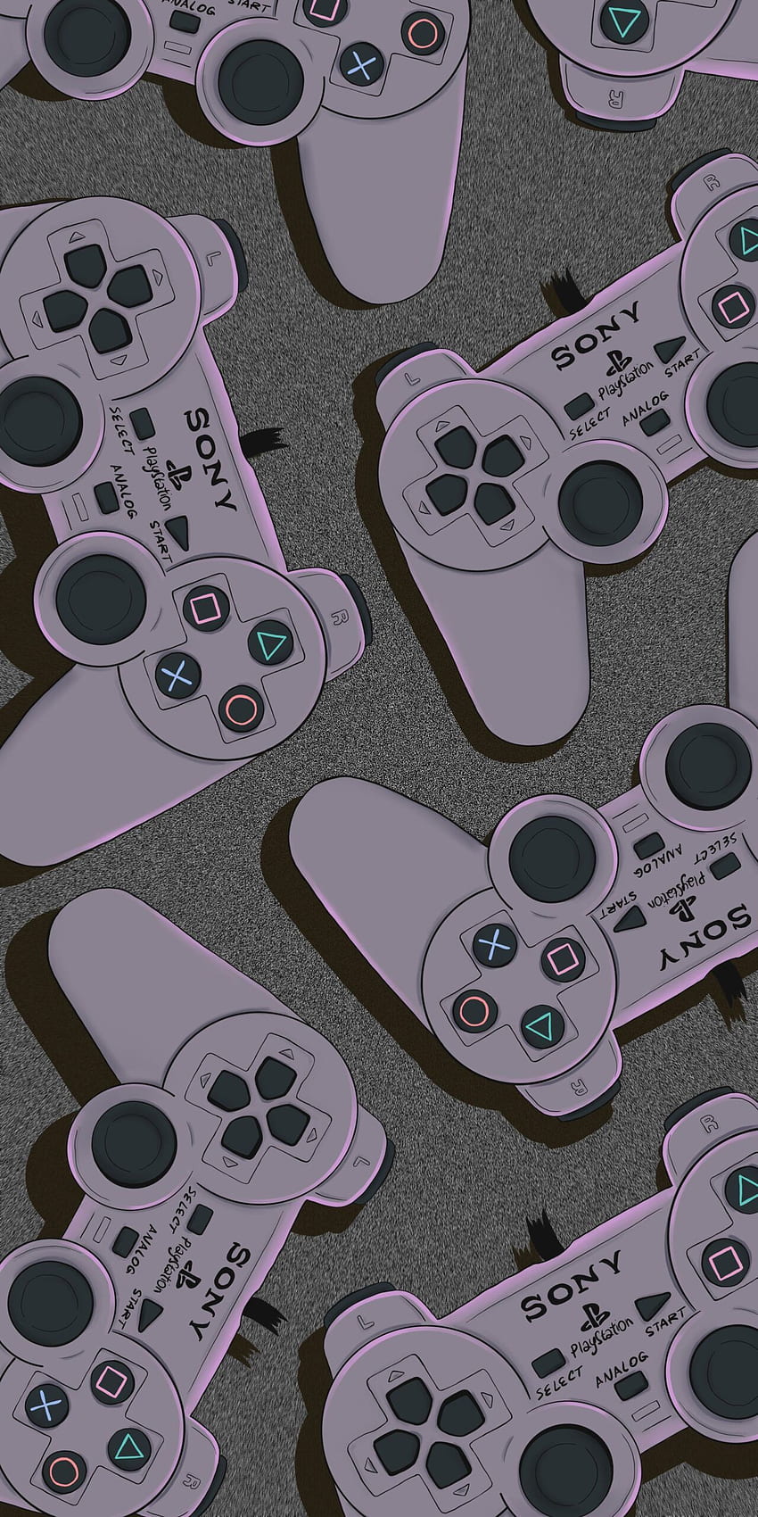 Ruido del controlador DualShock de PlayStation 1 fondo de pantalla del teléfono