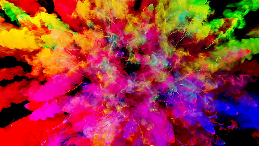 : Colorful Paint Explosion - Painting, Wet, Watercolor -, Yellow Paint Explosion HD wallpaper
