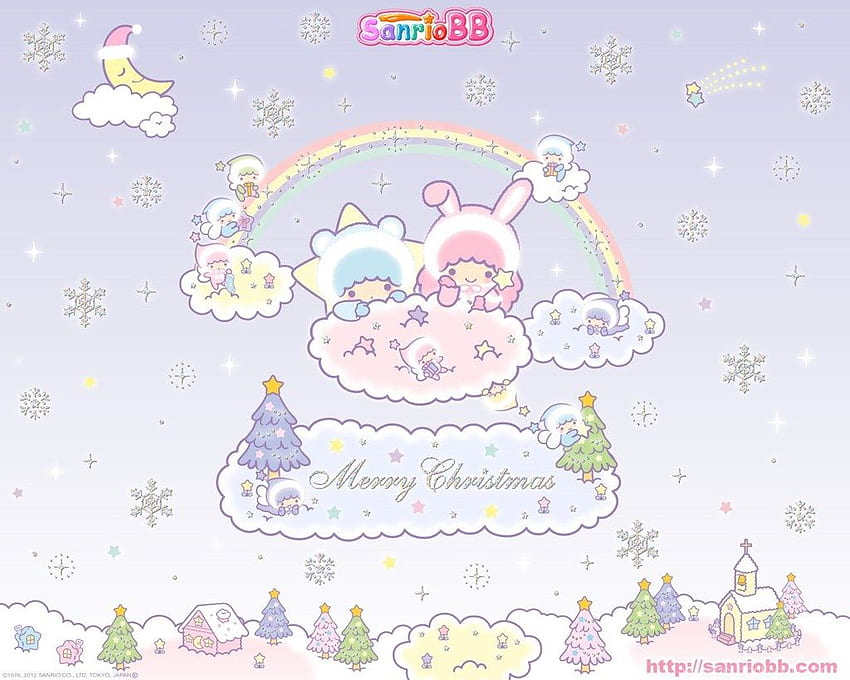 Sanrio Little Twins Stars Christmas Cute · Kawaii Tapeta HD