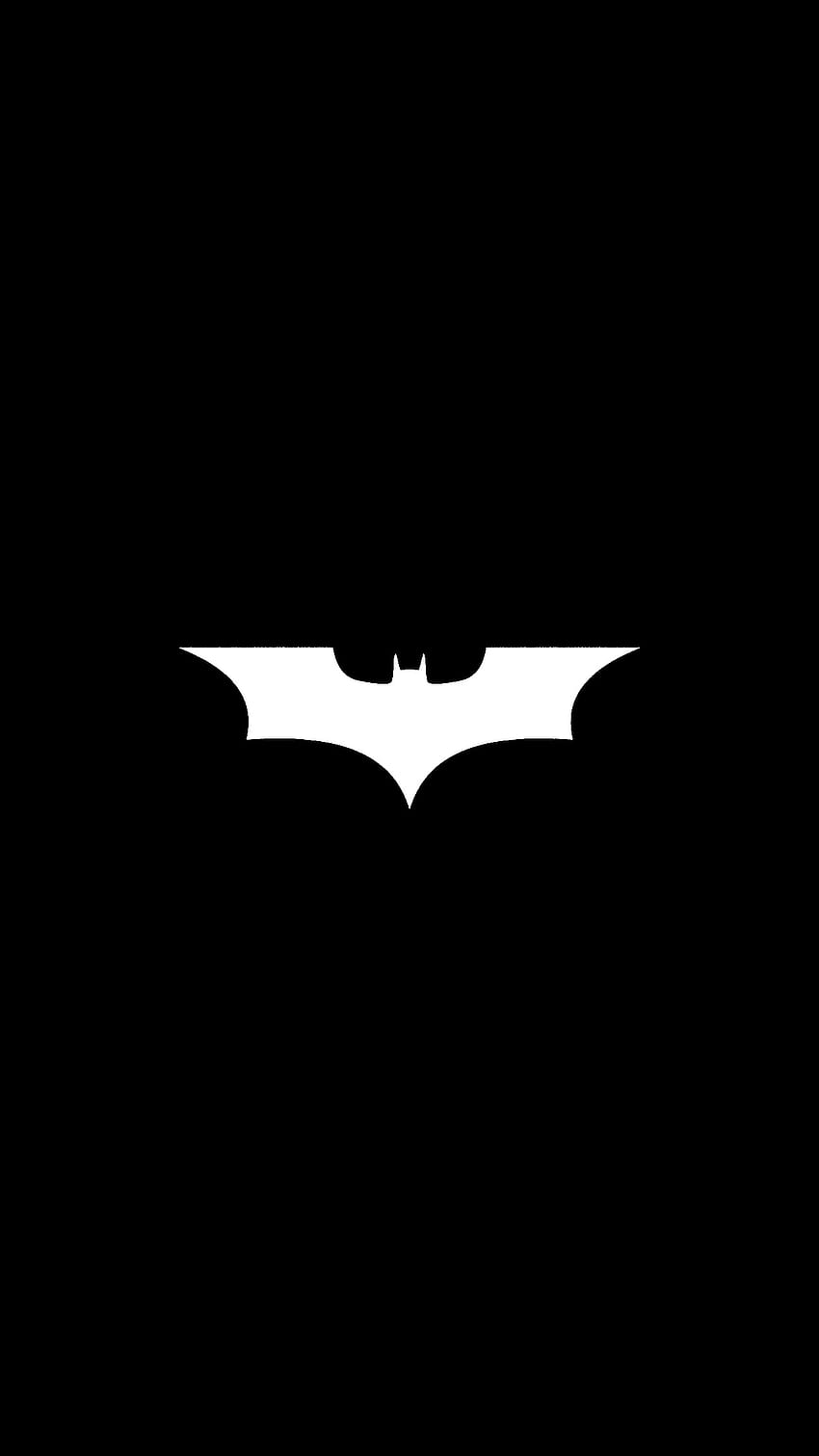 Batman Logo BW, symbol, art HD phone wallpaper