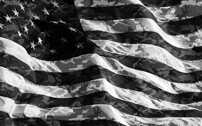 Latar Belakang Bendera Amerika Camo, Bendera Amerika Gelap Wallpaper HD