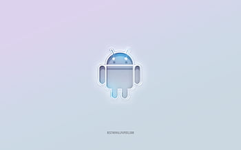 blue android logo 3d