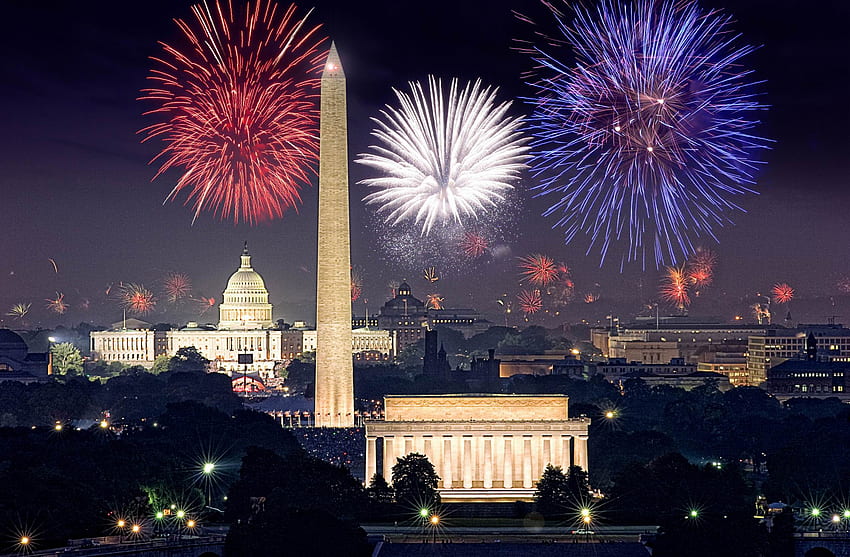 fuochi d'artificio, Washington DC 1910 - Washington DC, Washington City Sfondo HD
