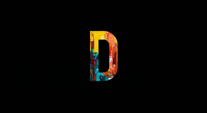 D Alphabet, colorful, amoled, art HD wallpaper