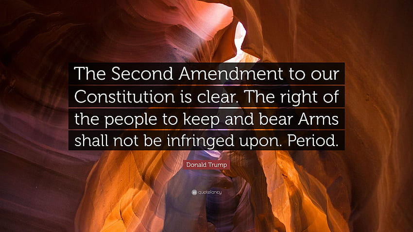 Donald Trump Quote: “The Second Amendment to our Constitution is, 2nd Amendment HD wallpaper