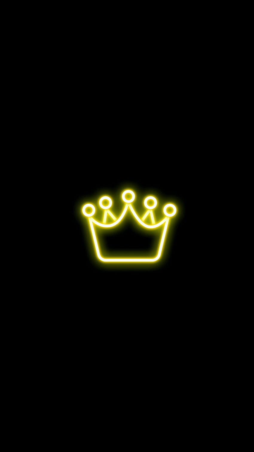 Krone. Schwarzer Hintergrund, Leuchtreklamen, Neon, Kronenästhetik HD-Handy-Hintergrundbild