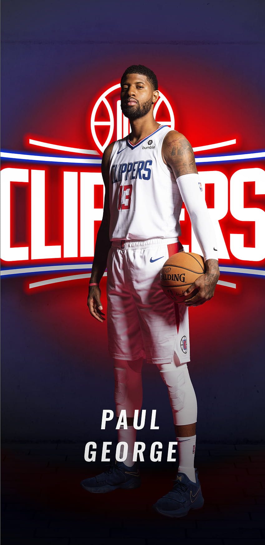 Clippers Paul George, logotipo de Paul George Papel de parede de celular HD