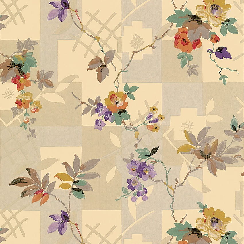 Añada 1930. Bradbury & Bradbury, vintage floral abstracto fondo de pantalla del teléfono