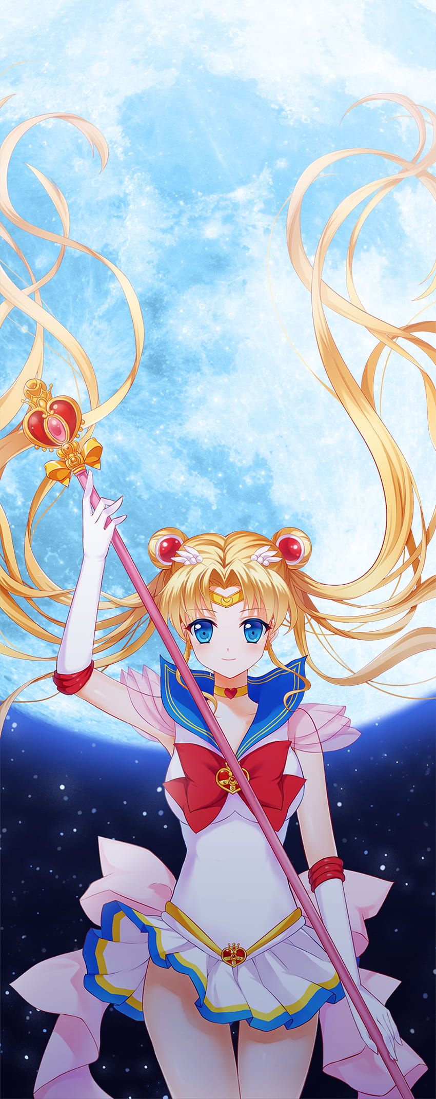 Tsukino Usagi, Sailor Moon und Super Sailor Moon (Bishoujo Senshi Sailor Moon) gezeichnet HD-Handy-Hintergrundbild