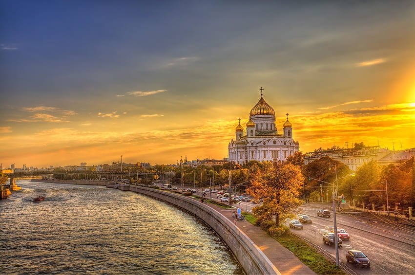 Cathedral of Christ the Saviour in Moscow Russia , Russia HD wallpaper