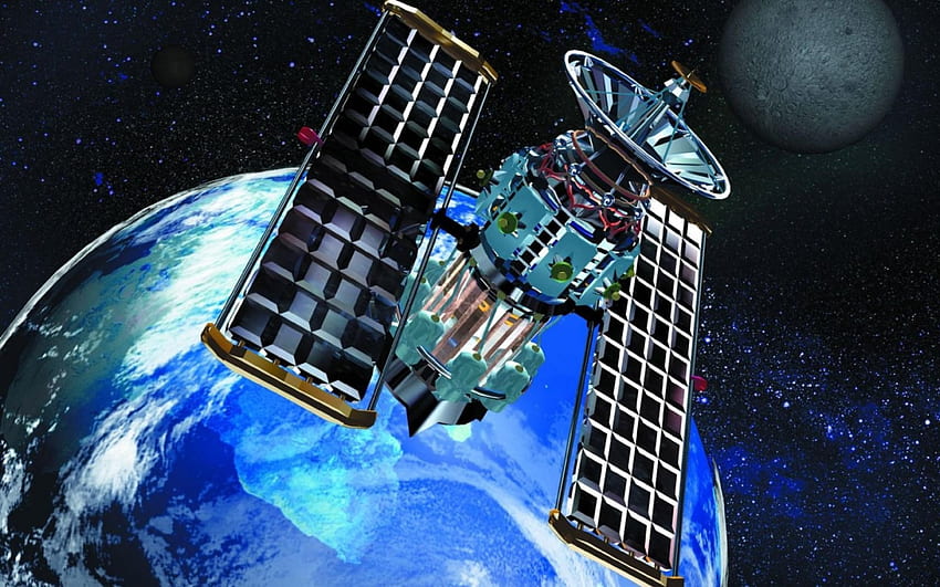 satélite, espaço, terra, planeta papel de parede HD