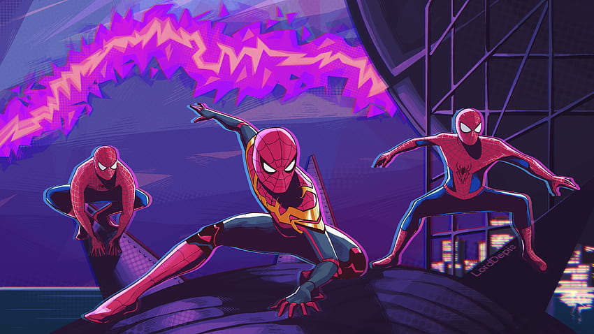 Spider Man : No Way Home Fanart (2560 X 1440) Spoiler For A Very Huge Beautiful Scene* : R , Spider Man Purple HD wallpaper