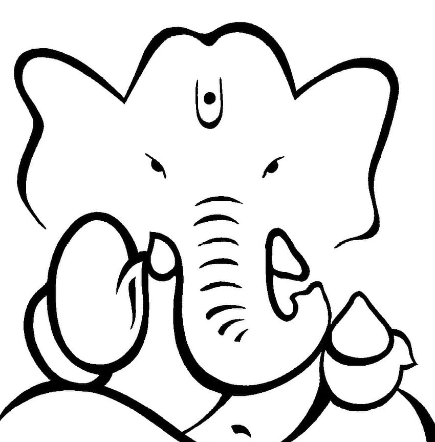 Image of Sketch Of Lord Vinayaka Or Ganesha Creative Outline Editable  Outline Illustration-AK539912-Picxy