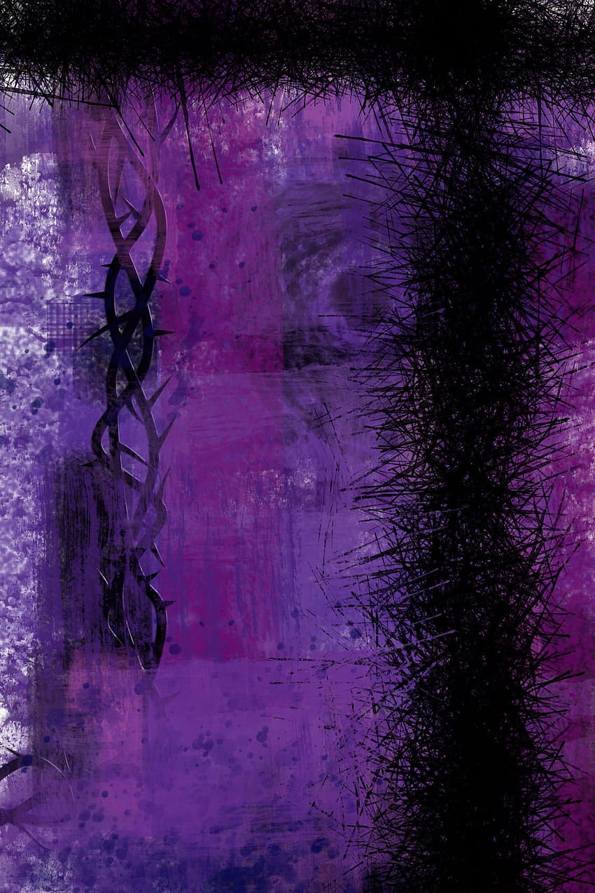 Lent Apstract Purple Background With Cross Of Thorns - Catholic Purple Lent  Background - - HD phone wallpaper | Pxfuel
