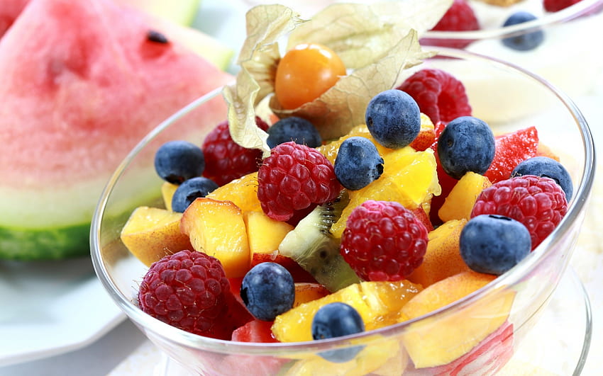 *** Fruit salad ***, salat, fruit, fruits, bowl, fresh, food HD wallpaper