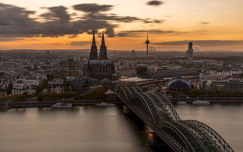 bridge, architecture, gothic, cologne, germany ultra 16:10 background. background, Background, Interactive media HD wallpaper