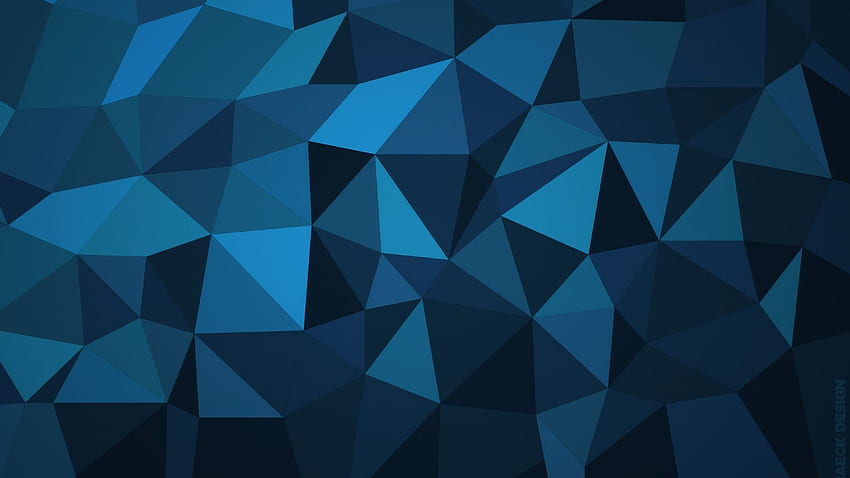 Low Poly синя разделителна способност, абстрактно, и фон, синьо 2048x1152 HD тапет