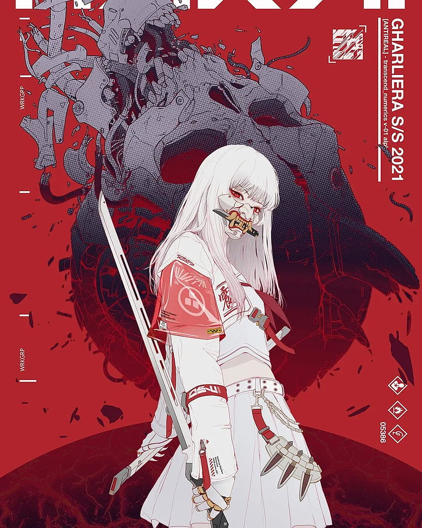 Samurai, red, art HD phone wallpaper