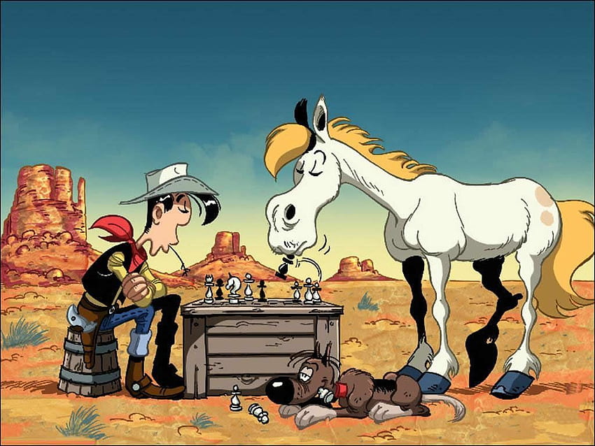 Kit Vermelho - Lucky Luke. Çizgi film, Çocukluk, Animação papel de parede HD