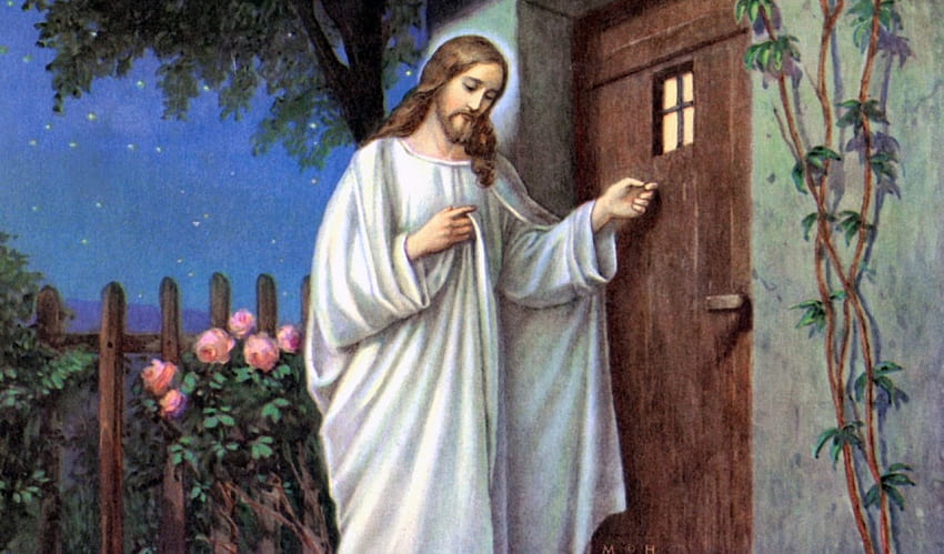 Yesus mengetuk pintu, tuhan, pintu, cinta, yesus, kristus, penyelamat Wallpaper HD