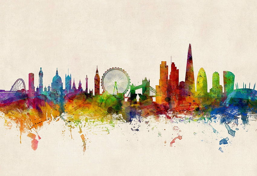 Londoner City-Skyline HD-Hintergrundbild
