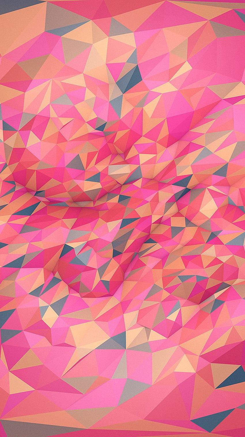 Metaphysics Hampus Olsson Art Red Pink Polygon Pattern HD phone wallpaper