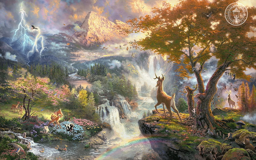 Animals, Landscape, Trees, Waterfalls, Deers HD wallpaper | Pxfuel