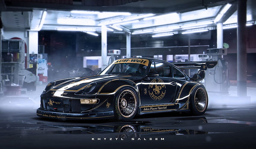 Coupe negro, Khyzyl Saleem, coche, Porsche 911 RWB fondo de pantalla