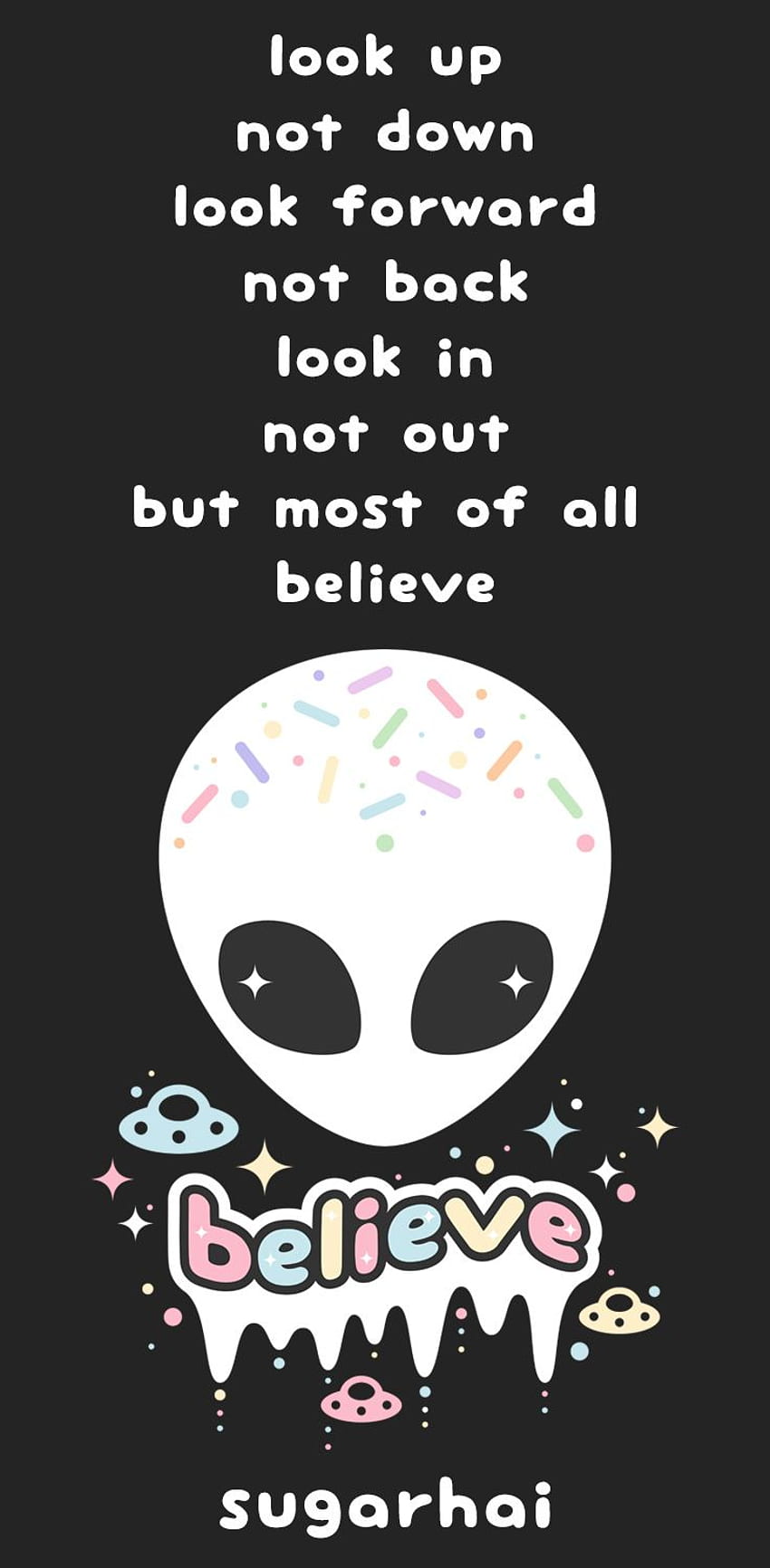 Candy Sprinkled Alien Head. Fashion quotes , Art prints, Art, Cute UFO HD phone wallpaper