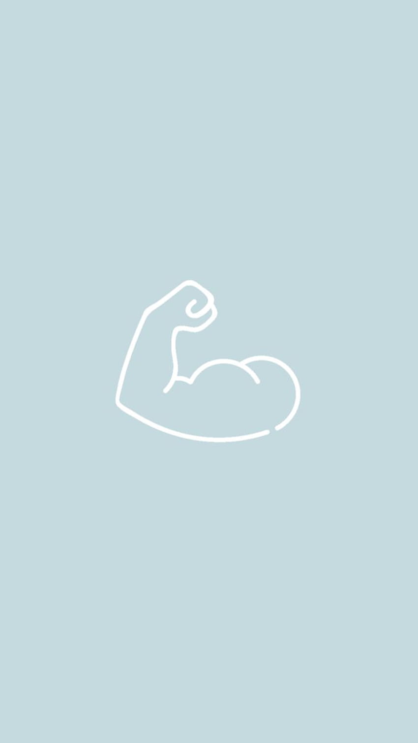 Icona del muscolo di allenamento. Icone di evidenziazione di Instagram, instagram, fitness, allenamento carino Sfondo del telefono HD