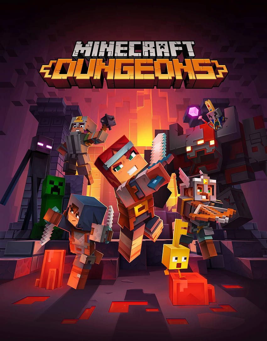 Minecraft Dungeons、ゲーム、および背景、Minecraft のポスター HD電話の壁紙